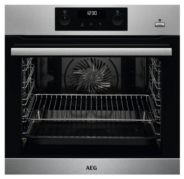 Picture of AEG Single Electric Oven Built-in SteamBake Stainless Steel | BEK355020M