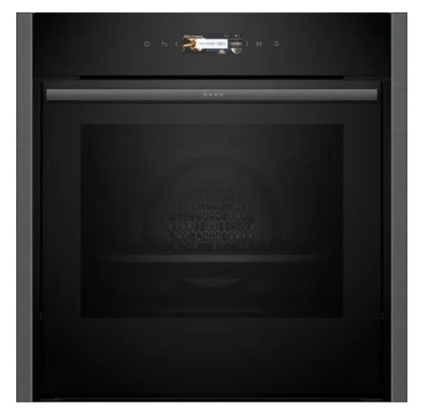 Picture of Neff B54CR71G0B N70 Slide & Hide Pyrolytic Multifunction Single Oven – GRAPHITE