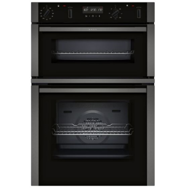 Picture of Neff U2ACM7HG0B N50 PYROLYTIC CIRCOTHERM BUILT IN DOUBLE OVEN –  Graphite Grey