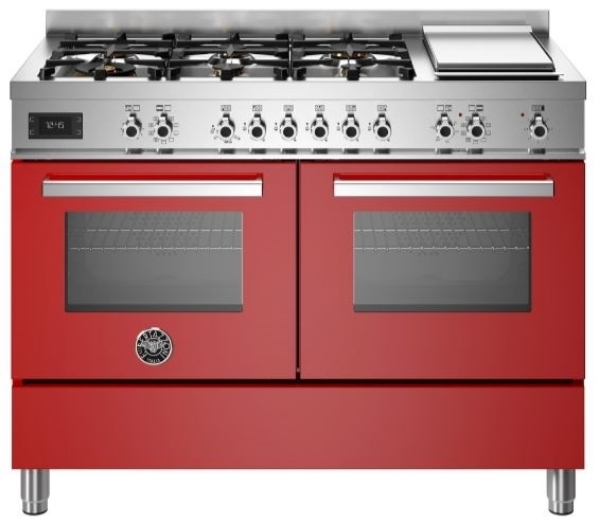 Picture of Bertazzoni PRO126G2EROT 120cm Professional Dual Fuel Range Cooker – RED