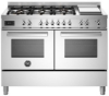 Picture of Bertazzoni PRO126G2EXT 120cm Professional Dual Fuel Range Cooker – STAINLESS STEEL