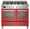 Picture of Bertazzoni PRO106L2EROT 100cm Professional Dual Fuel Range Cooker – RED