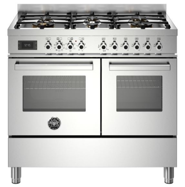 Picture of Bertazzoni PRO106L2EXT 100cm Professional Dual Fuel Range Cooker – STAINLESS STEEL