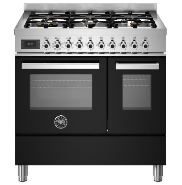 Picture of Bertazzoni PRO96L2ENET 90cm Professional Dual Fuel Range Cooker – BLACK