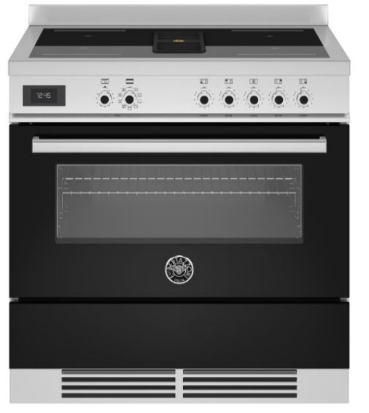 Picture of Bertazzoni PROCH94I1ENET 90cm Professional Air-Tec Induction Range Cooker With Integrated Extraction – BLACK