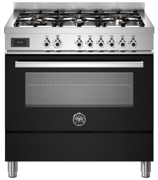 Picture of Bertazzoni PRO96L1ENET 90cm Professional Dual Fuel Range Cooker – BLACK