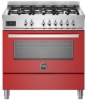 Picture of Bertazzoni PRO96L1EROT 90cm Professional Dual Fuel Range Cooker – RED