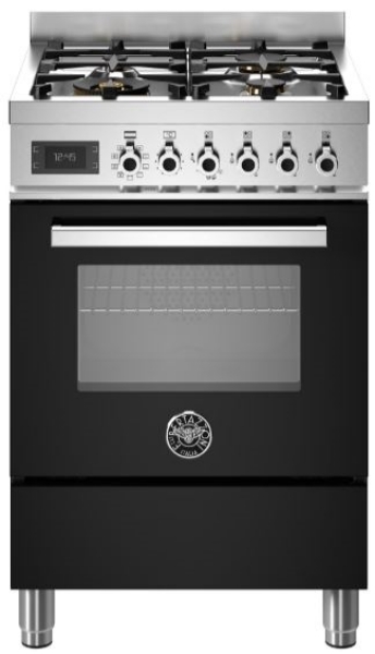 Picture of Bertazzoni PRO64L1ENET 60cm Professional Dual Fuel Cooker – BLACK