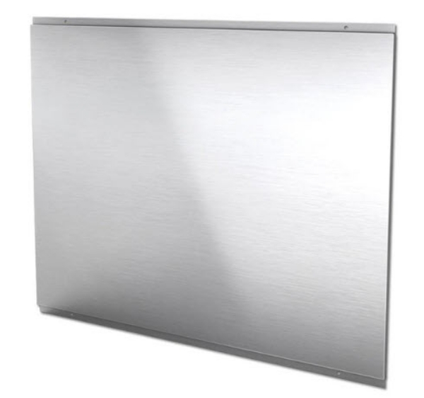 Picture of CDA CSB10SS Square Metal Splashback 100cm stainless steel