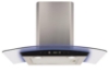 Picture of CDA EKP70SS curved glass chimney hood 70cm - stainless steel