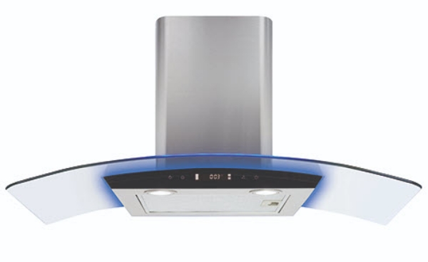 Picture of CDA EKP90SS CURVED GLASS CHIMNEY HOOD 70CM - STAINLESS STEEL