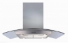 Picture of CDA ECPK90SS curved glass island hood 90cm - stainless steel