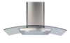 Picture of CDA ECP82SS curved glass chimney hood 80cm - stainless steel