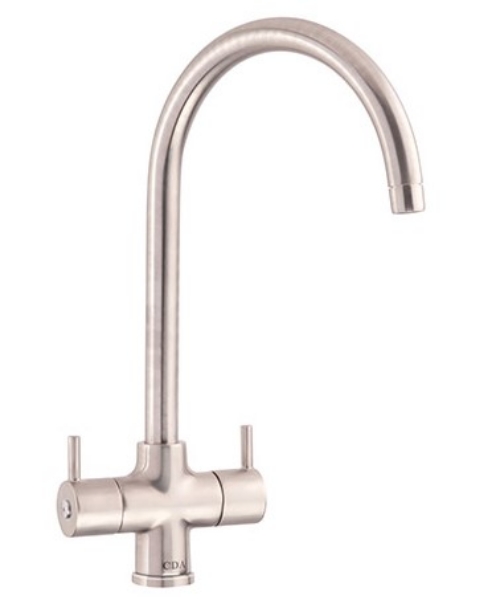 Picture of CDA TC55NI Monobloc tap with swan neck spout