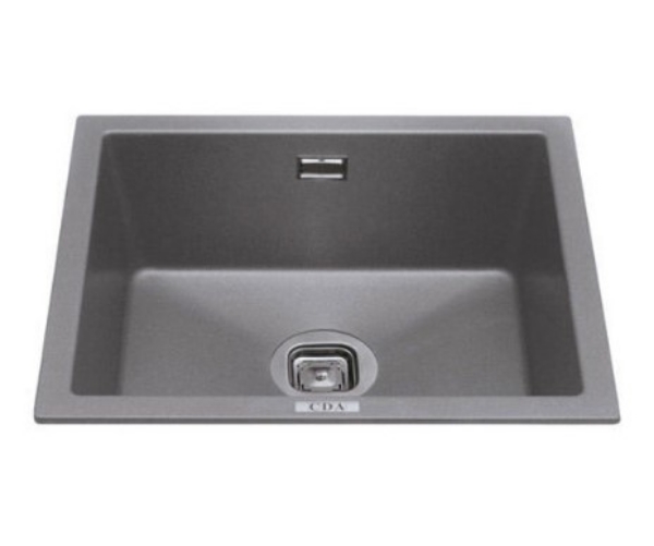Picture of CDA KMG24GR 1.0 Bowl Granite Grey Undermount Kitchen Sink 