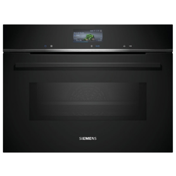 Picture of Siemens CM776G1B1B iQ700, Built-in compact oven with microwave function, 60 x 45 cm, Black